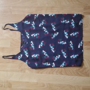 Banana republic navy floral tank top size M